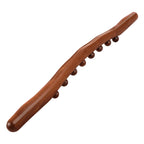 Massage Tools - Professional Carbonized Wooden Massage Stick with 20 Beads - Double Row Rolling Design for Waist, Abdomen, Legs, Back & Hands - Body Contouring & Muscle Relaxation - Whole Body Gua Sha Tool, Ergonomic Grip | Natural Wood Finish