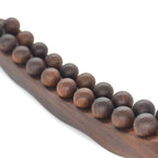 Massage Tools - Professional Carbonized Wooden Massage Stick with 20 Beads - Double Row Rolling Design for Waist, Abdomen, Legs, Back & Hands - Body Contouring & Muscle Relaxation - Whole Body Gua Sha Tool, Ergonomic Grip | Natural Wood Finish